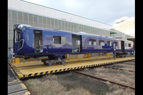 Hitachi AT200 EMU for Abellio ScotRail under construction in Japan.